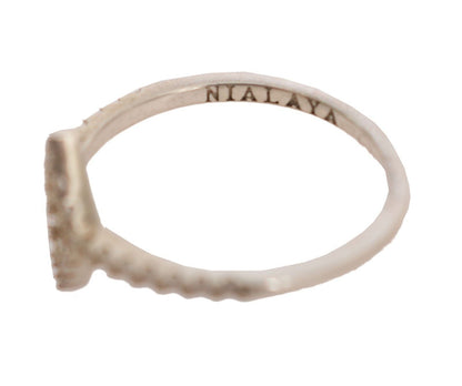 Nialaya Damen Ring aus Sterlingsilber in Silber mit klaren CZ-Kristallen