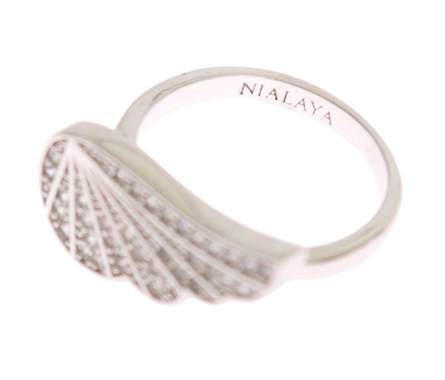 Nialaya Damen Ring aus Sterlingsilber in Silber mit CZ-Kristallen