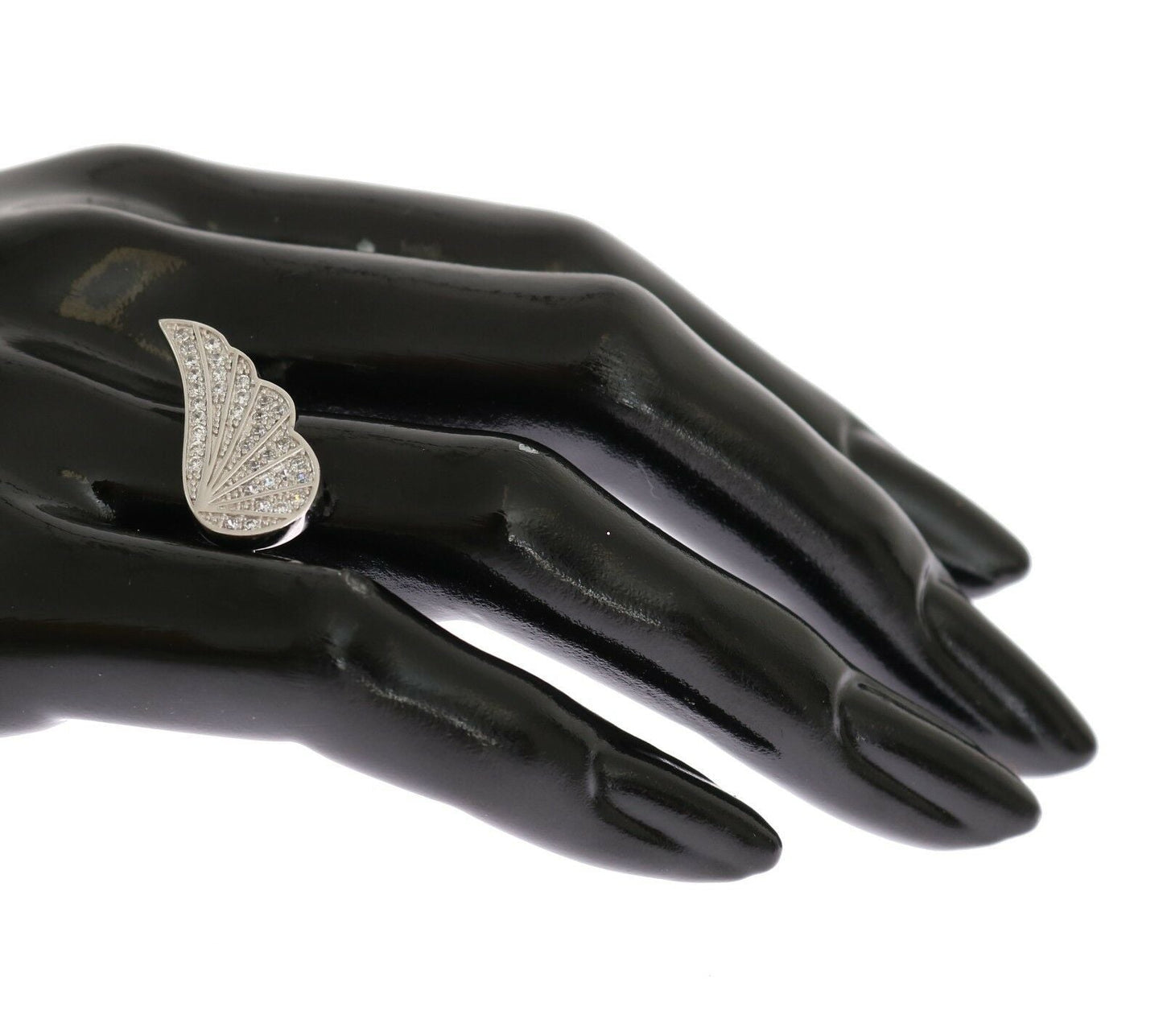 Nialaya Damen Ring aus Sterlingsilber in Silber mit CZ-Kristallen