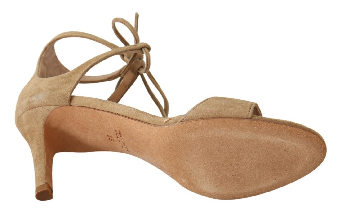 Maria Christina Heels Pumps aus Veloursleder in Beige