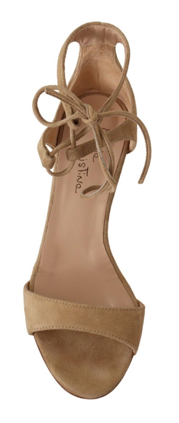 Maria Christina Heels Pumps aus Veloursleder in Beige