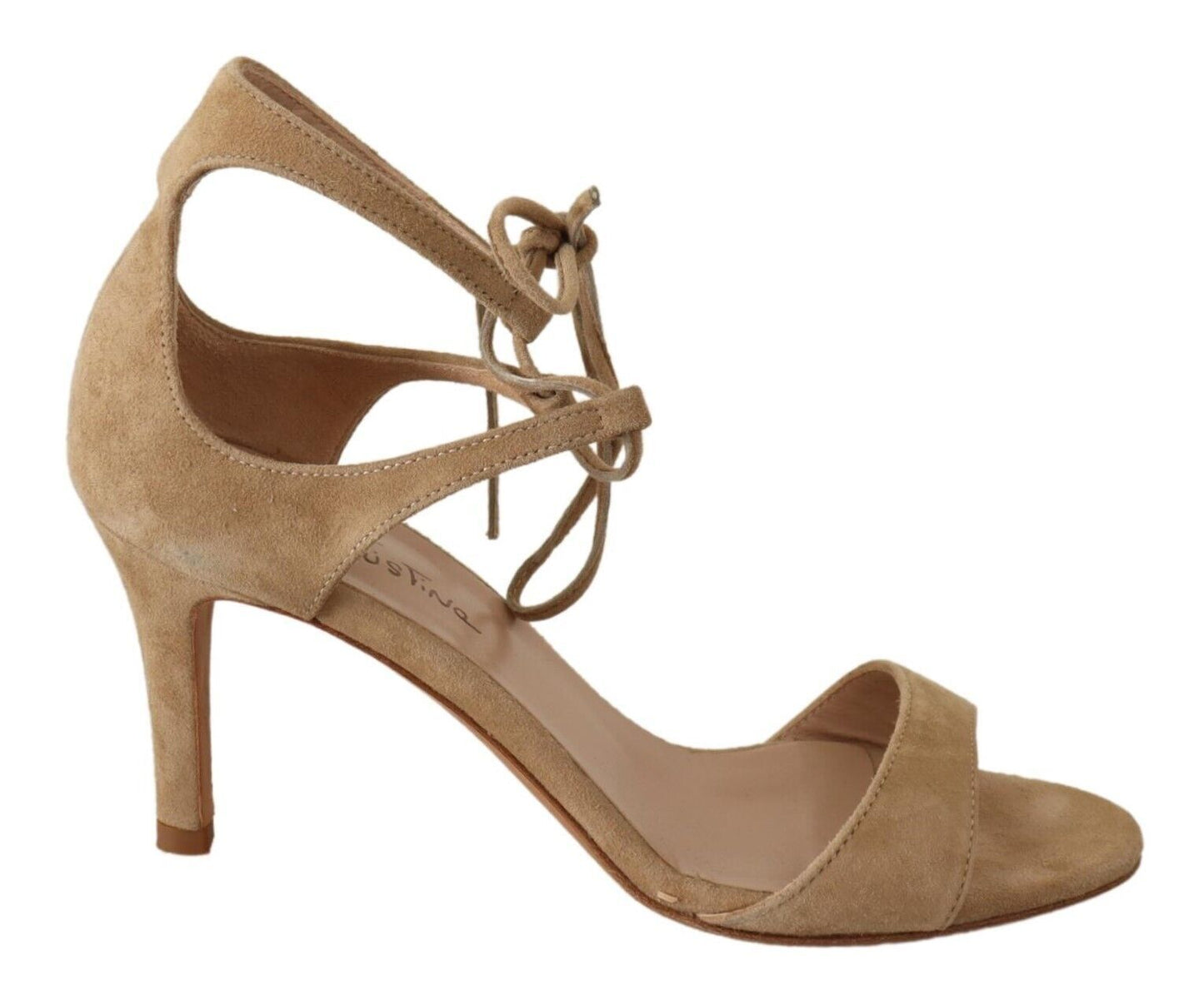 Maria Christina Heels Pumps aus Veloursleder in Beige