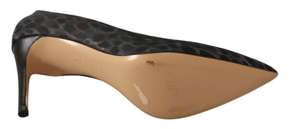 Sofia Damen High Heels Pumps Leder Leopard