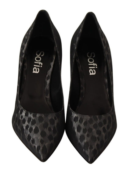 Sofia Damen High Heels Pumps Leder Leopard
