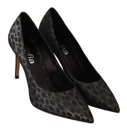 Sofia Damen High Heels Pumps Leder Leopard