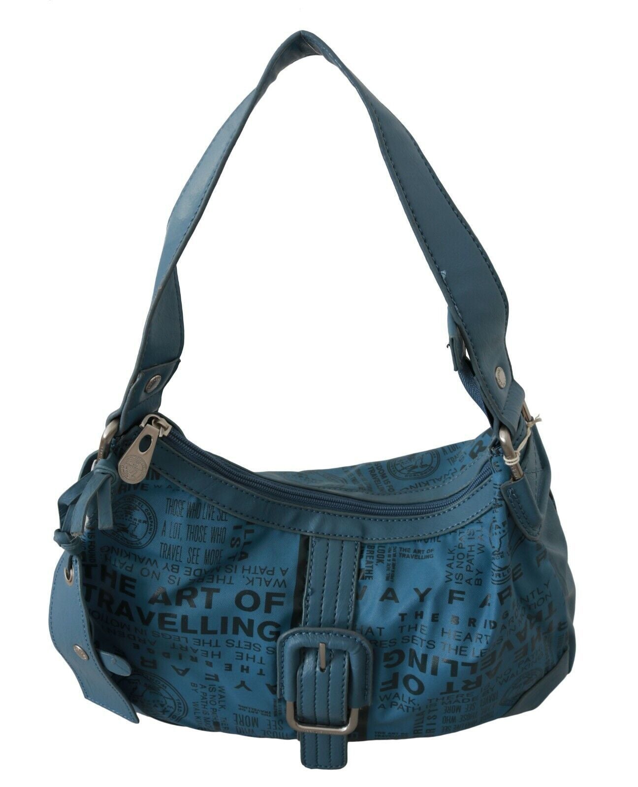 Wayfarer Damen Schultertasche Stoff Blau