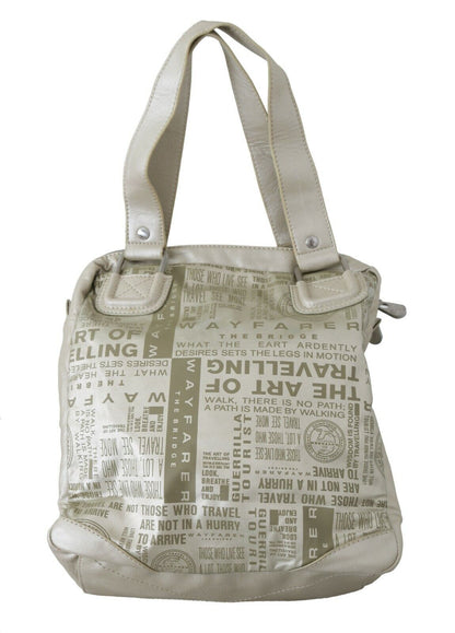 Wayfarer Damen Schultertasche Stoff Weiß