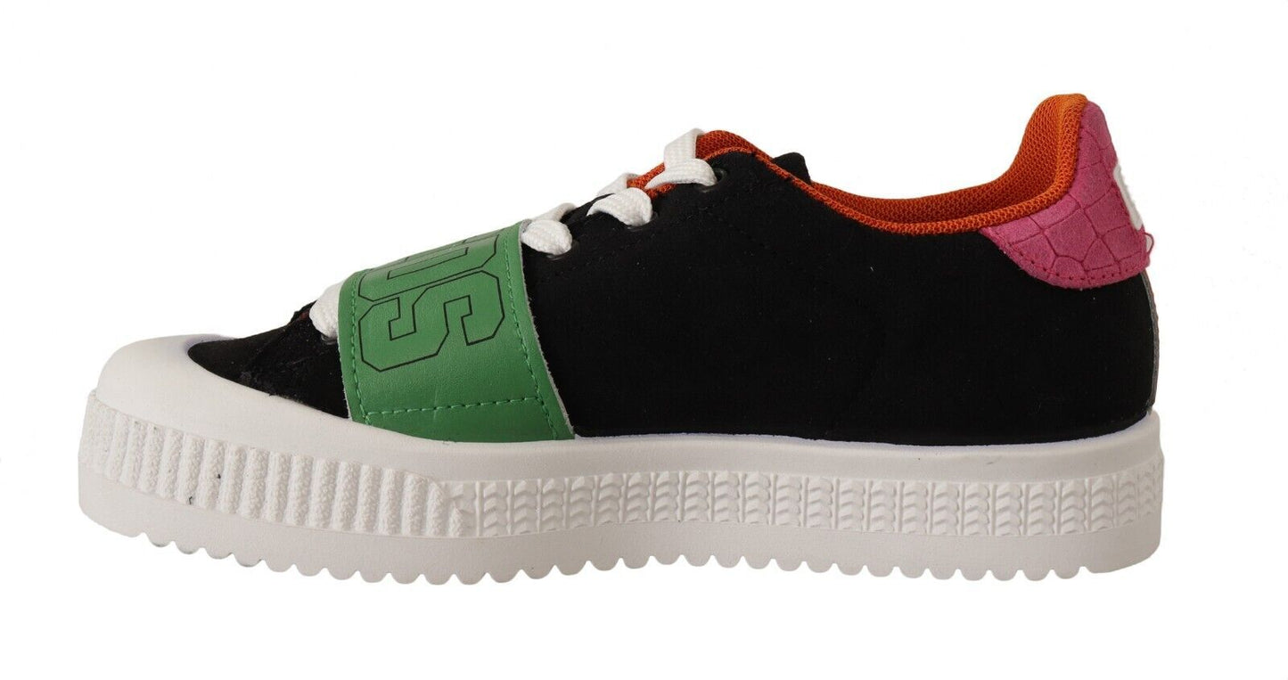GCDS Damen Low-Top Sneaker aus Veloursleder in Multicolor