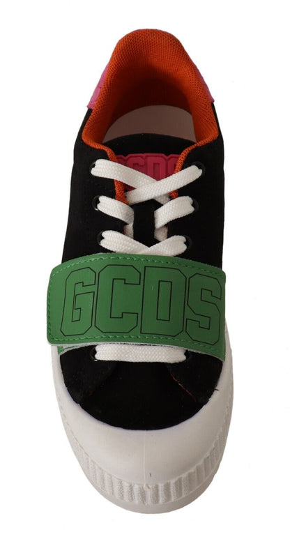 GCDS Damen Low-Top Sneaker aus Veloursleder in Multicolor