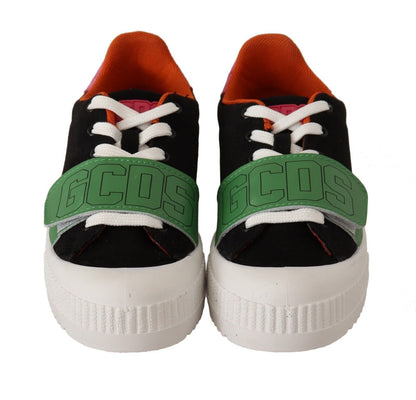 GCDS Damen Low-Top Sneaker aus Veloursleder in Multicolor