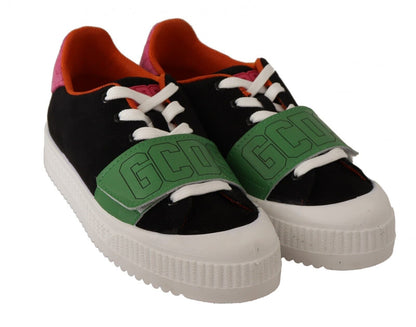 GCDS Damen Low-Top Sneaker aus Veloursleder in Multicolor
