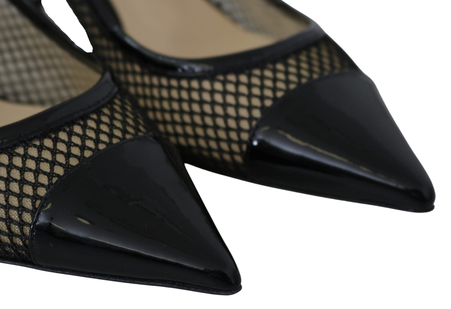 Jimmy Choo Pumps Amika 50 aus Mesh und Lack in Schwarz