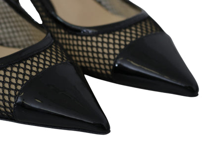 Jimmy Choo Pumps Amika 50 aus Mesh und Lack in Schwarz
