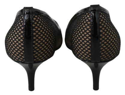 Jimmy Choo Pumps Amika 50 aus Mesh und Lack in Schwarz