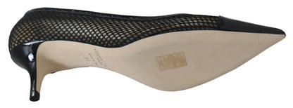 Jimmy Choo Pumps Amika 50 aus Mesh und Lack in Schwarz