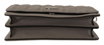 Karl Lagerfeld Crossbody Tasche K/KURL aus Leder in Hellgrau