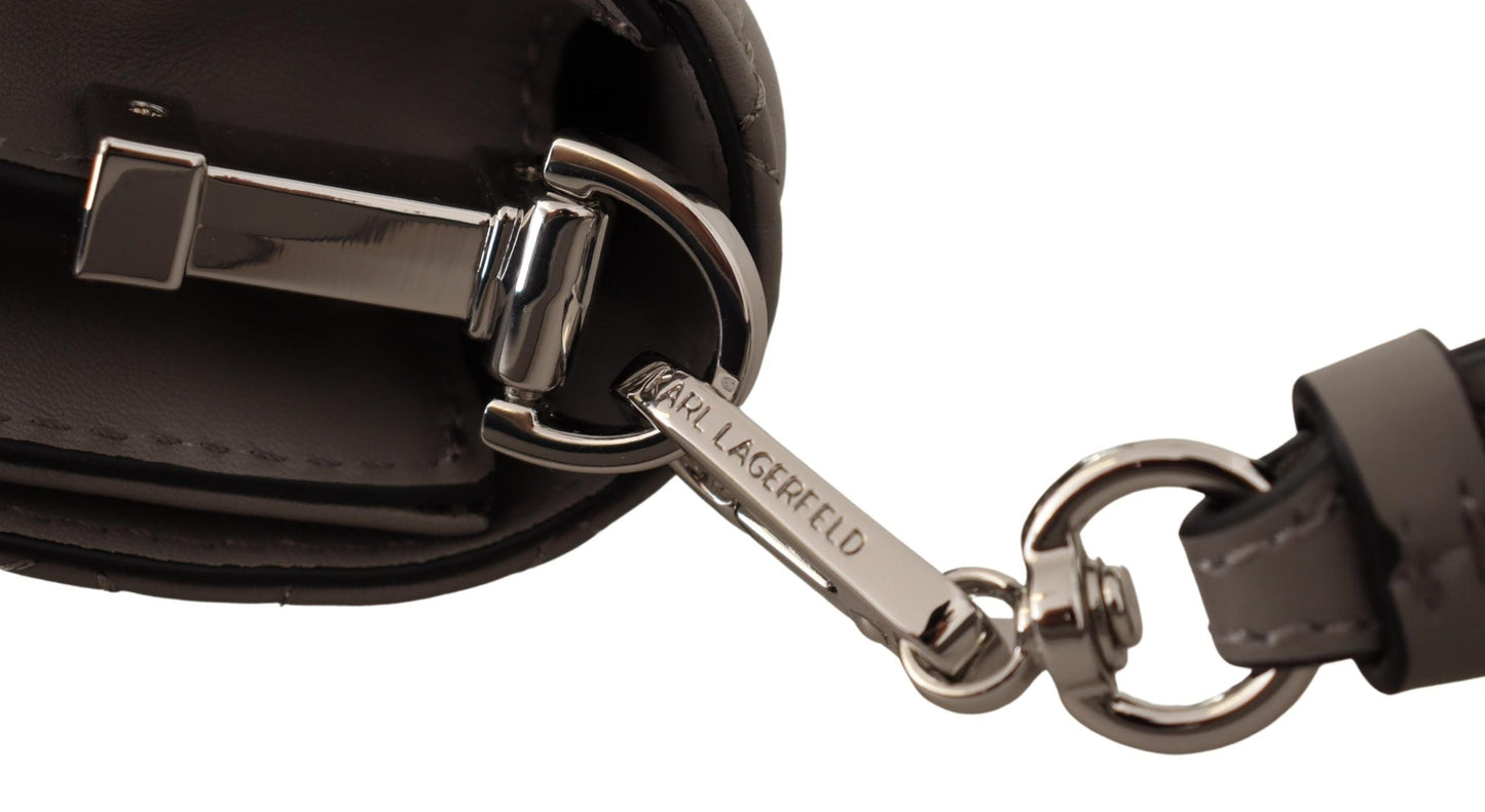 Karl Lagerfeld Crossbody Tasche K/KURL aus Leder in Hellgrau