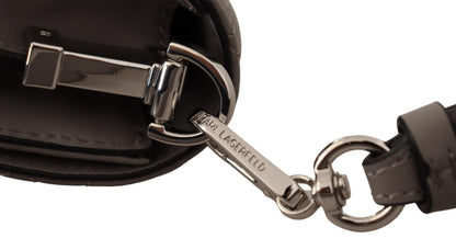 Karl Lagerfeld Crossbody Tasche K/KURL aus Leder in Hellgrau