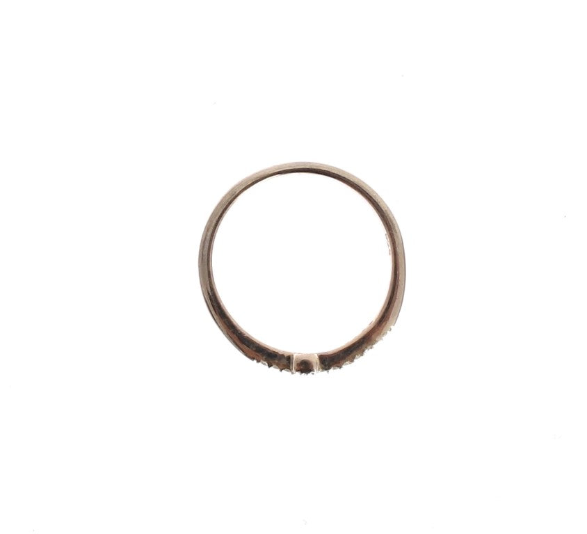Nialaya Damen Ring aus Silber mit klarem CZ-Kreuz