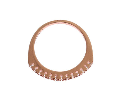 Nialaya Damen Ring aus vergoldetem Sterlingsilber in Rotgold mit klaren CZ-Kristallen