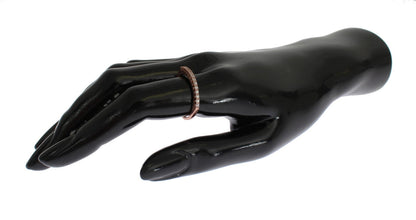 Nialaya Damen Ring aus vergoldetem Sterlingsilber in Rotgold mit klaren CZ-Kristallen