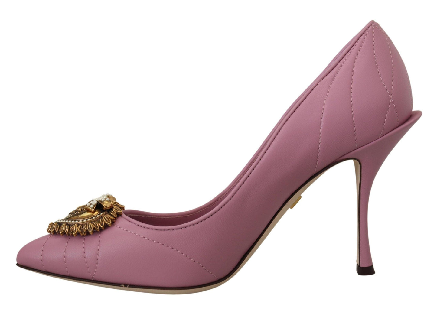 Dolce & Gabbana Damen Heels Pumps DEVOTION aus Leder in Pink