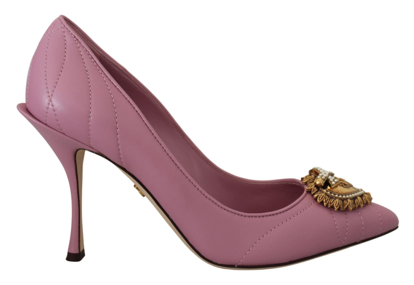 Dolce & Gabbana Damen Heels Pumps DEVOTION aus Leder in Pink