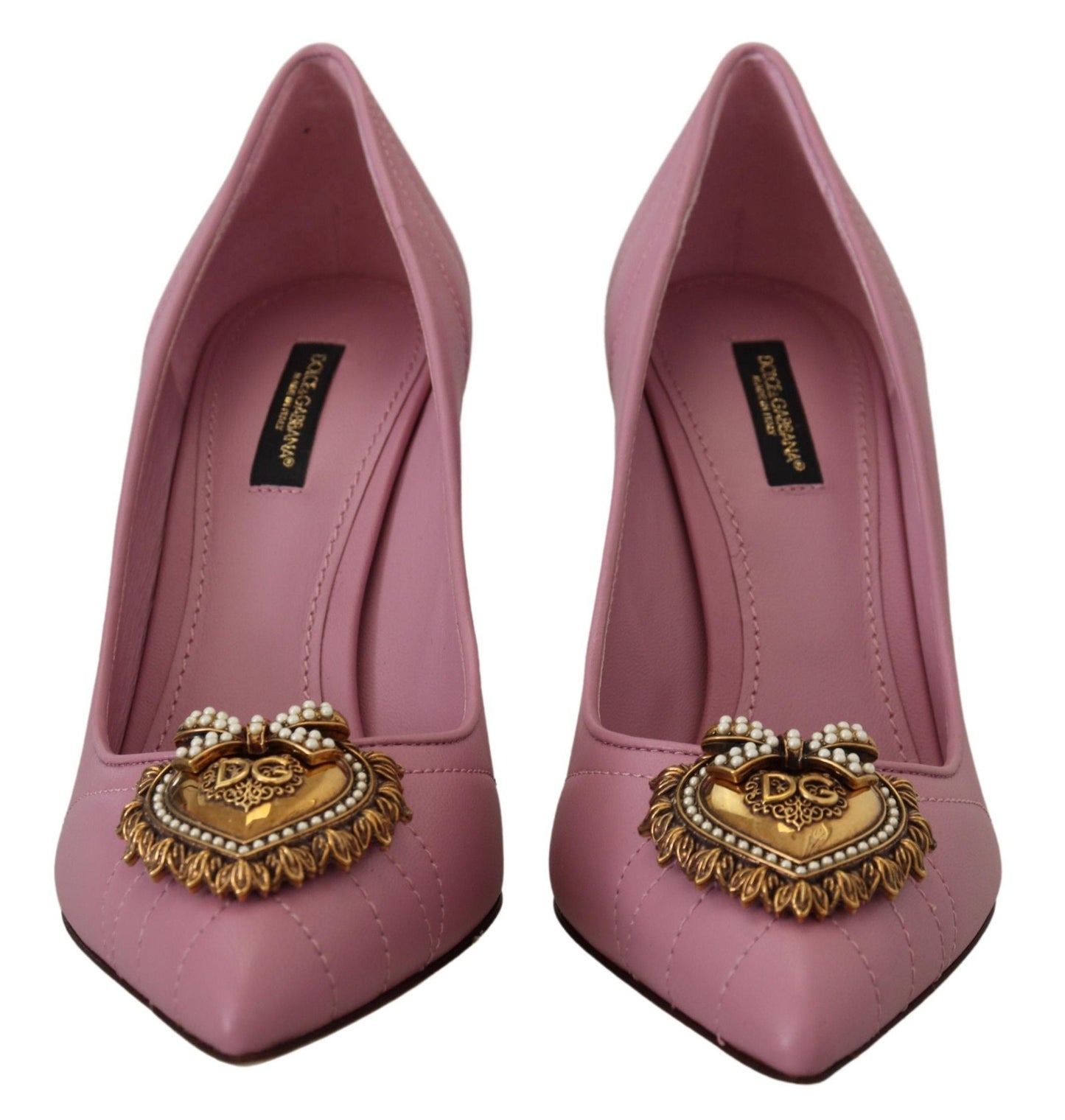 Dolce & Gabbana Damen Heels Pumps DEVOTION aus Leder in Pink