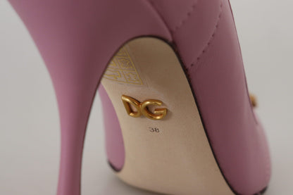 Dolce & Gabbana Damen Heels Pumps DEVOTION aus Leder in Pink