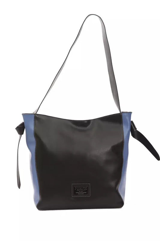 Pompei Donatella Schultertasche aus Leder in Schwarz