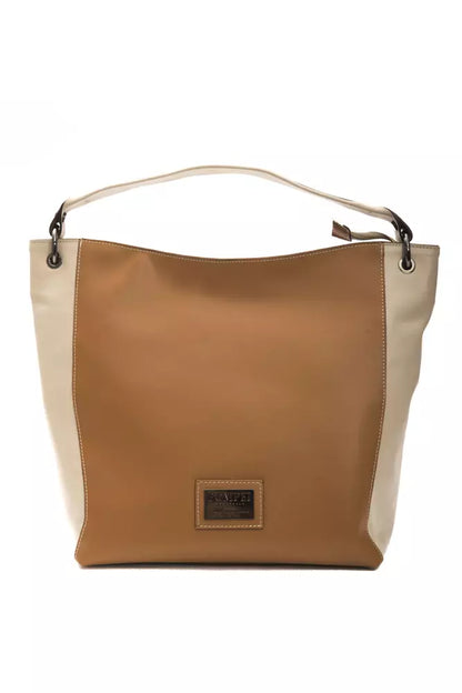 Pompei Donatella Schultertasche aus Leder in Braun
