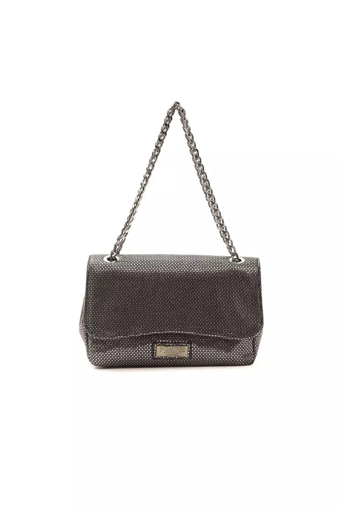 Pompei Donatella Crossbody Tasche aus Leder in Grau