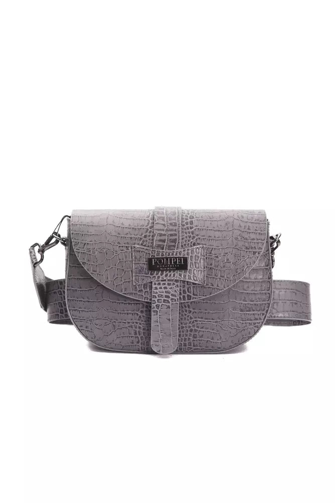 Pompei Donatella Damen Leder Crossbody Tasche Kroko
