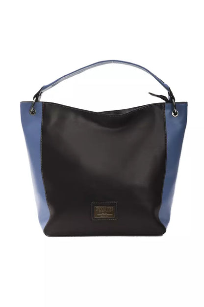 Pompei Donatella Schultertasche aus Leder in Schwarz