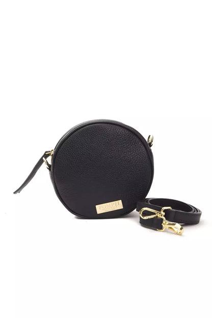 Pompei Donatella Kleine Oval Crossbody Tasche aus Leder in Grau