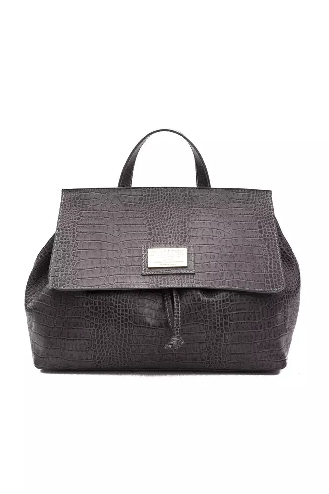 Pompei Donatella Convertible Tasche aus Leder in Grau