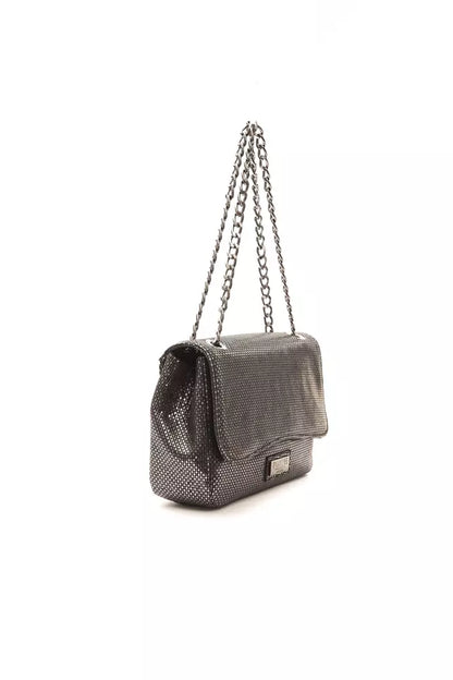 Pompei Donatella Crossbody Tasche aus Leder in Grau
