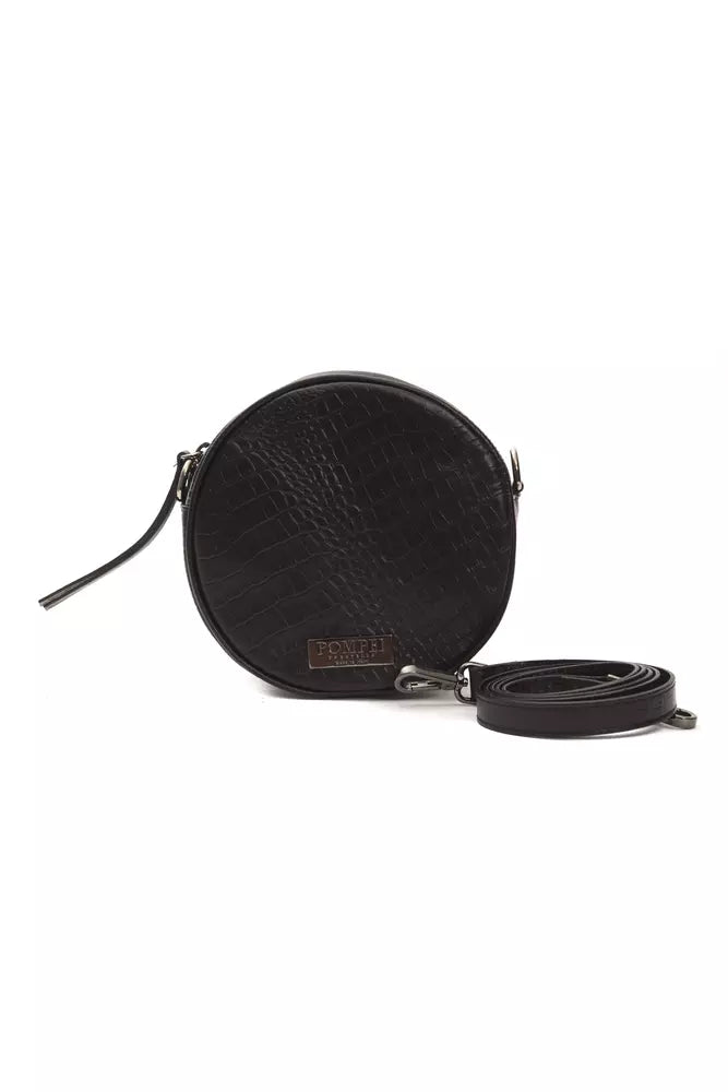 Pompei Donatella Damen Leder Crossbody Tasche Oval Kroko