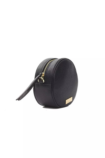 Pompei Donatella Kleine Oval Crossbody Tasche aus Leder in Grau