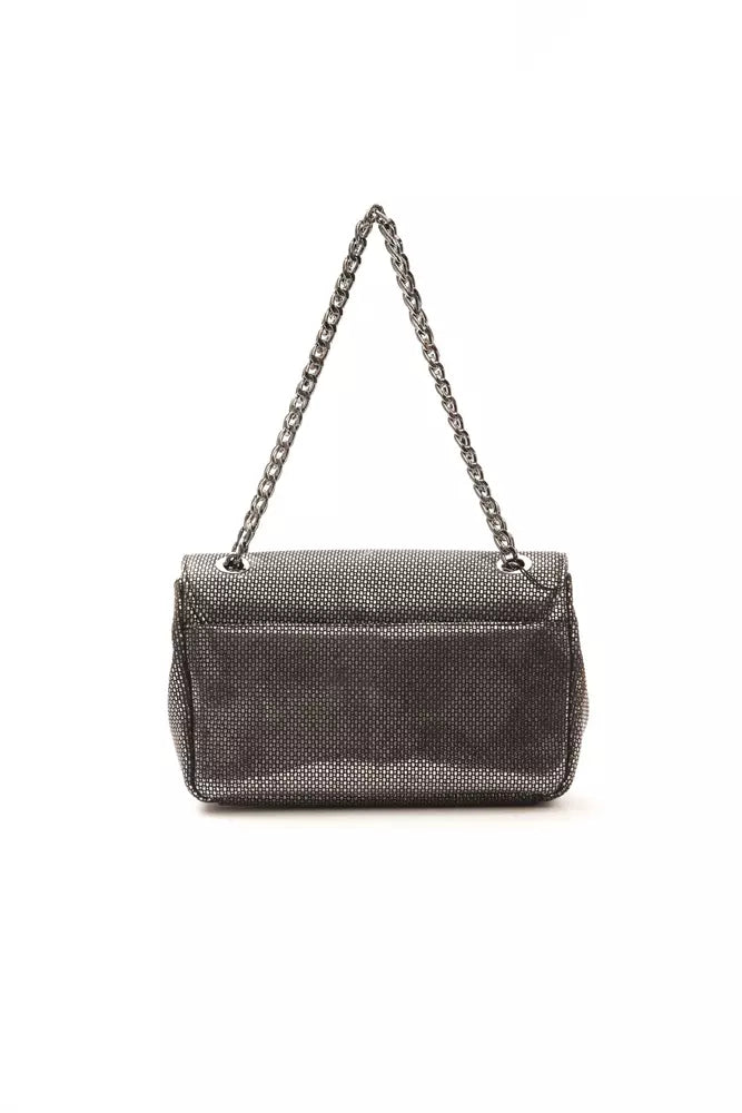 Pompei Donatella Crossbody Tasche aus Leder in Grau