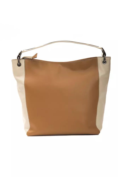 Pompei Donatella Schultertasche aus Leder in Braun