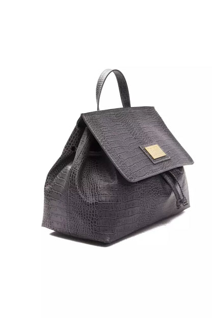 Pompei Donatella Convertible Tasche aus Leder in Grau