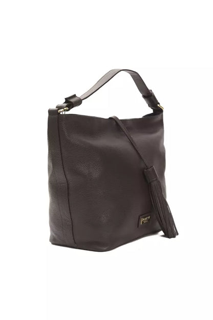 Pompei Donatella Schultertasche aus Leder in Braun