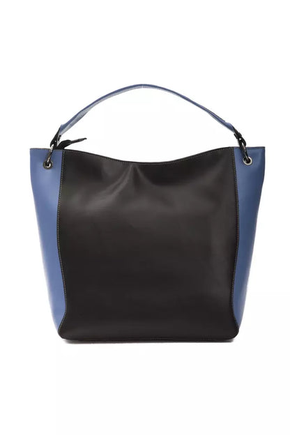 Pompei Donatella Schultertasche aus Leder in Schwarz