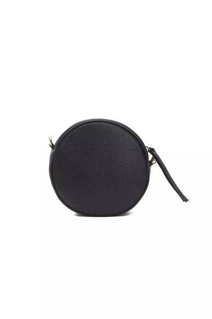 Pompei Donatella Kleine Oval Crossbody Tasche aus Leder in Grau