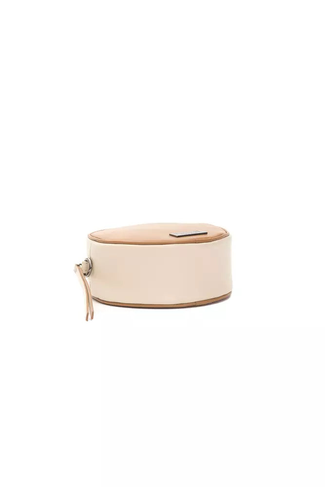 Pompei Donatella Kleine Oval Crossbody Tasche aus Leder in Braun