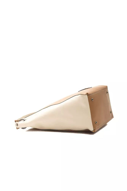 Pompei Donatella Schultertasche aus Leder in Braun