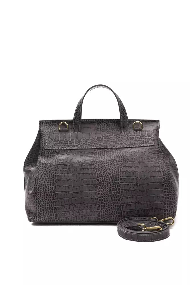 Pompei Donatella Convertible Tasche aus Leder in Grau