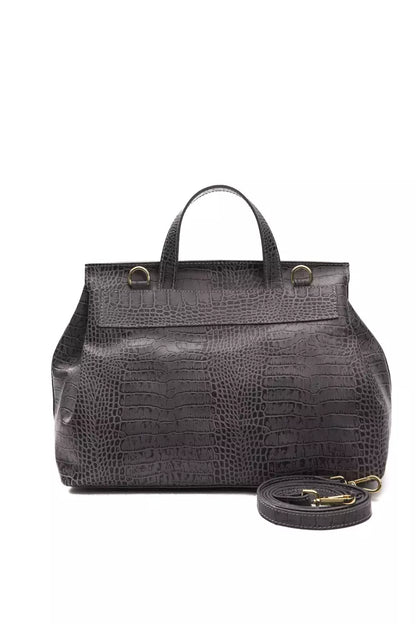 Pompei Donatella Convertible Tasche aus Leder in Grau