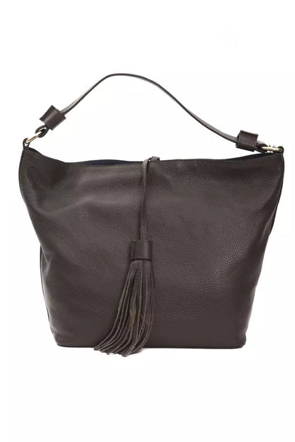 Pompei Donatella Schultertasche aus Leder in Braun